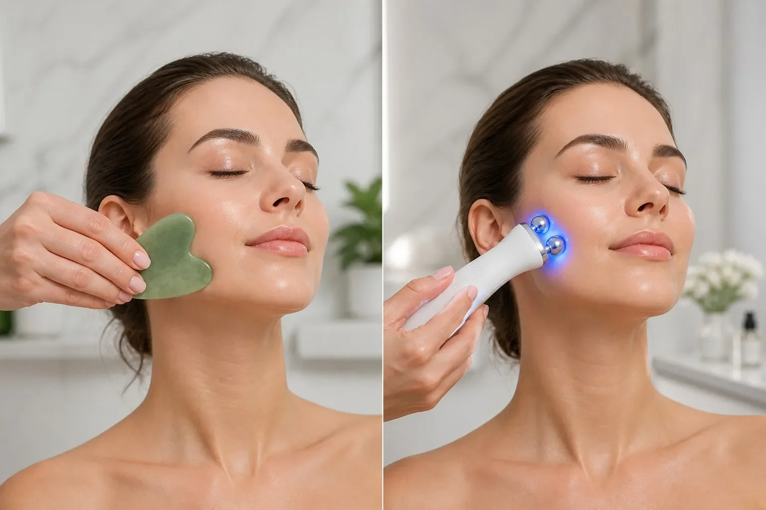 At-Home Lymphatic Drainage: Devices vs. Gua Sha for Facial Slimming