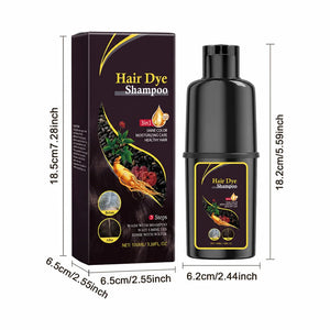 Natural Brown Hair Dye Shampoo for Gray Coverage | Herbal Essence with Polygonum Multiflorum & Reishi | Nourishing & Moisturizing Hair Care | 100ml