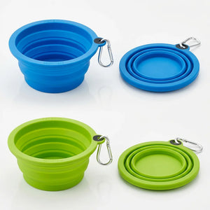 PAKCH Premium 2-Pack Collapsible Silicone Pet Travel Bowl - Portable Foldable Food and Water Dishes for Hiking and Walks - | PAKCH Pet Supplies