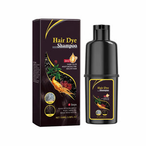 Natural Brown Hair Dye Shampoo for Gray Coverage | Herbal Essence with Polygonum Multiflorum & Reishi | Nourishing & Moisturizing Hair Care | 100ml