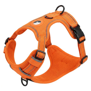 Pakch No-Pull Dog Harness with AirTag Holder - Orange