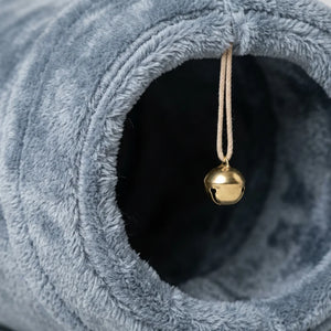 Hanging bell detail inside cat tunnel | PAKCH Pet Supplies