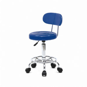 360° Swivel Adjustable Rolling Stool with Backrest Spa Salon Tattoo Stool Chair