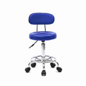 360° Swivel Adjustable Rolling Stool with Backrest Spa Salon Tattoo Stool Chair