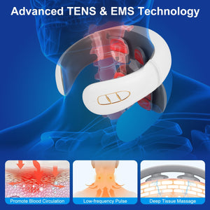 Neck Massager Cordless Deep Tissue Vibration 8 Heads 6 Massage Mode 15 Intensity