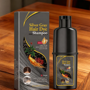 3-in-1 Easy Hair Dye Shampoo - Silver Gray Color