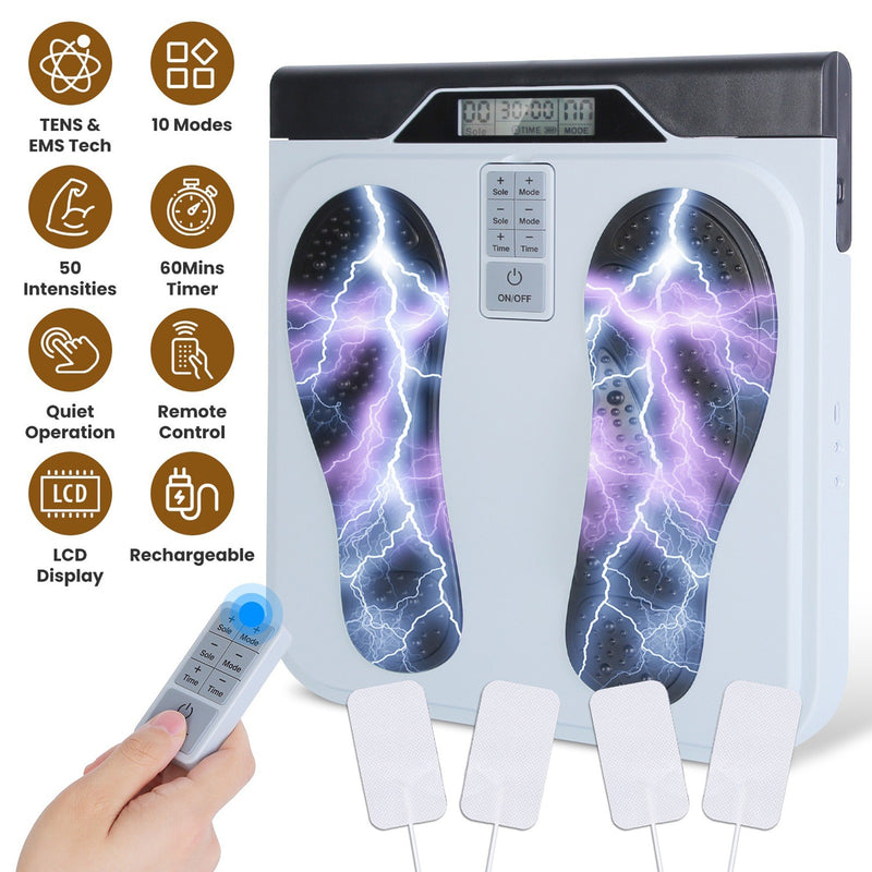 Electric Foot Massager EMS TENS Muscle Stimulator Relaxation Foot Massager for Neuropathy Relief of Neuropathy, Plantar Fasciitis