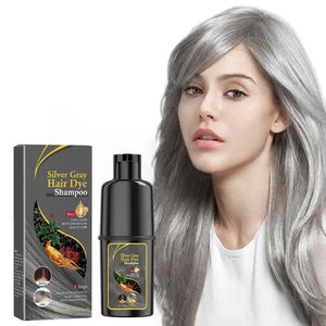 3-in-1 Easy Hair Dye Shampoo - Silver Gray Color