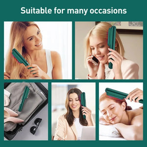 Hair Growth Massager Comb - EMS Microcurrent & LED Light Therapy for Thicker Hair